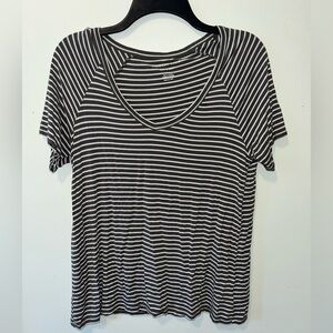 Striped Green and White Women's Top